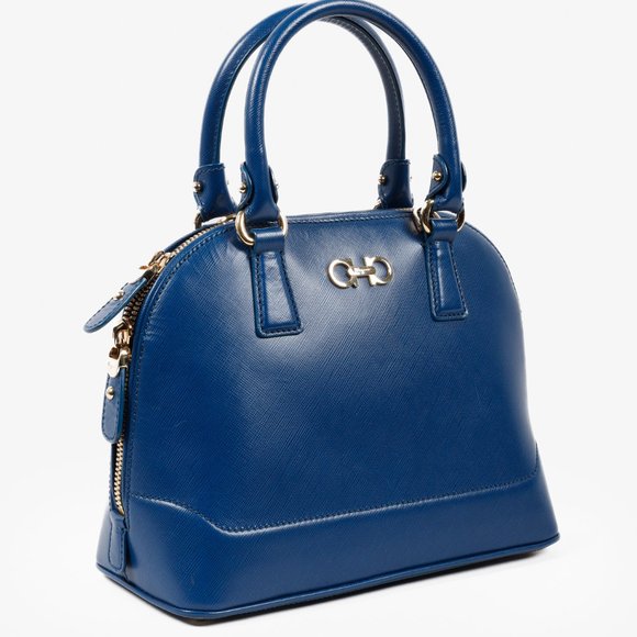 Salvatore Ferragamo Sapphire Darina Mini Satchel Bag - Picture 2 of 14